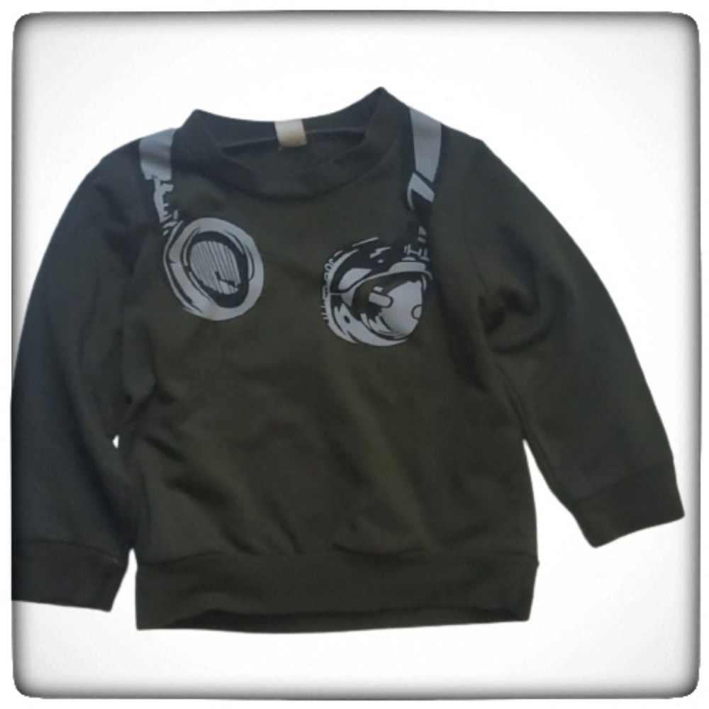 SHEIN Music Headphones Sweatshirt-92-2T